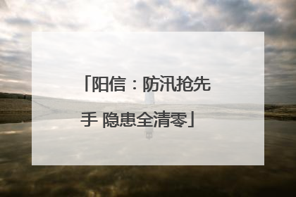 阳信：防汛抢先手 隐患全清零