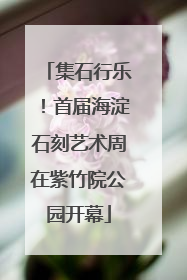 集石行乐！首届海淀石刻艺术周在紫竹院公园开幕
