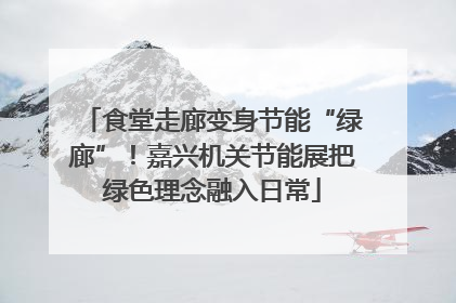 食堂走廊变身节能“绿廊”！嘉兴机关节能展把绿色理念融入日常