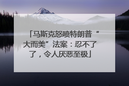 马斯克怒喷特朗普“大而美”法案：忍不了了，令人厌恶至极