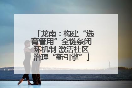 龙南：构建“选育管用”全链条闭环机制 激活社区治理“新引擎”