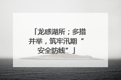 龙感湖所；多措并举，筑牢汛期“安全防线”