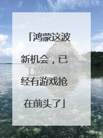 鸿蒙这波新机会，已经有游戏抢在前头了
