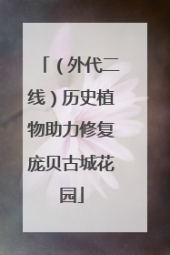 （外代二线）历史植物助力修复庞贝古城花园