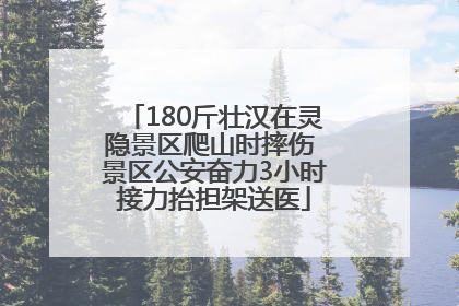 180斤壮汉在灵隐景区爬山时摔伤 景区公安奋力3小时接力抬担架送医