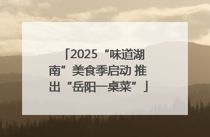 2025“味道湖南”美食季启动 推出“岳阳一桌菜”