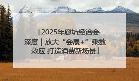 2025年廊坊经洽会·深度｜放大“会展+”乘数效应 打造消费新场景
