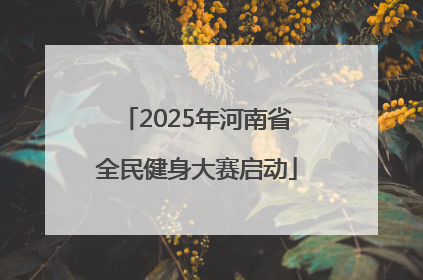 2025年河南省全民健身大赛启动