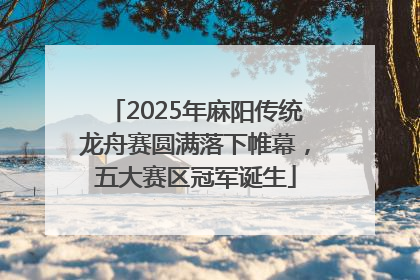 2025年麻阳传统龙舟赛圆满落下帷幕,五大赛区冠军诞生