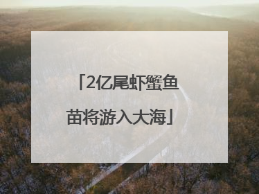 2亿尾虾蟹鱼苗将游入大海