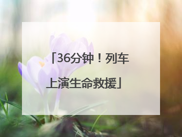 36分钟！列车上演生命救援