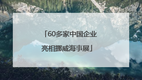 60多家中国企业亮相挪威海事展