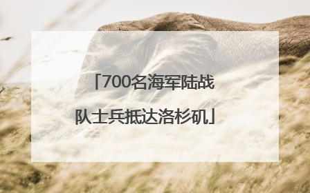 700名海军陆战队士兵抵达洛杉矶