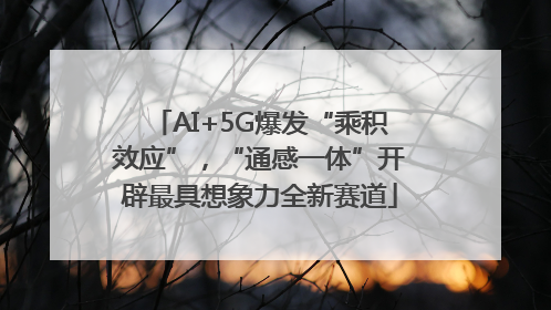 AI+5G爆发“乘积效应”，“通感一体”开辟最具想象力全新赛道