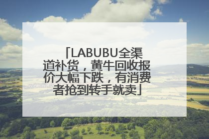LABUBU全渠道补货，黄牛回收报价大幅下跌，有消费者抢到转手就卖